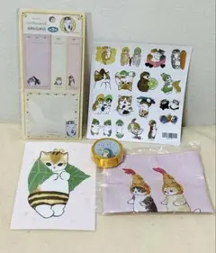 モフサンド　豪華５点セット　付箋　シール　ポストカード　ポーチ　マスキングテープ