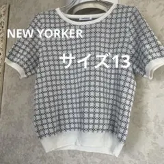 美品　大きいサイズ13 ニューヨーカー　半袖ニットセーターのサムネイル