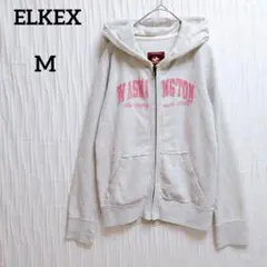 エルケクス フルジップパーカー　立体ロゴ　アイボリー　M