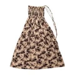 【美品】SHEIN 花柄キャミワンピース ロング シャーリング 夏ワンピ