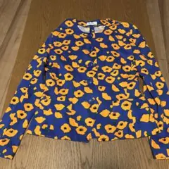 Yves Saint Laurent 花柄ノーカラージャケット、ブラウスMサイズ