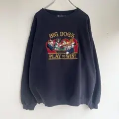BIGDOGS 刺繍スウェット ヴィンテージ 古着 デザイン 犬 トレーナーのサムネイル