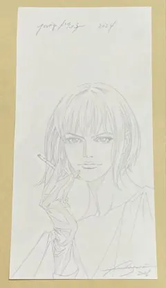 コトヤマ先生直筆サイン入り❗️カラオケ命❗️イラストＡ４サイズ コトヤマ先生直筆サイン入り❗️カラオケ命❗️イラストA4サイズ