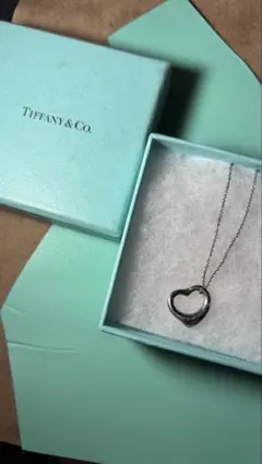 Tiffany & Co. silverオープンハート ネックレス
