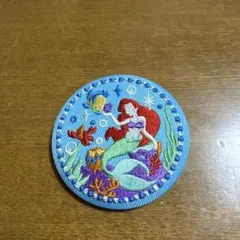 ディズニー刺繍缶バッジ　アリエル