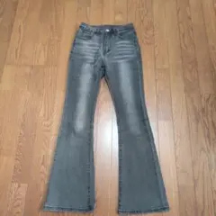 「再値下げ」フレアデニム ブラック SHEIN デニム フレアパンツ