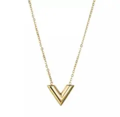 【新品】 V モチーフ　ネックレス ゴールド