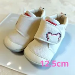 美品☆ミキハウス　ベビーシューズ　ファーストシューズ　白