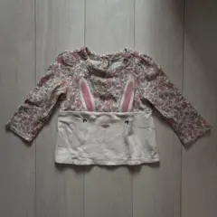 babygap 長袖　カットソー　スウェット　うさぎ　ピンク　花柄　80cm