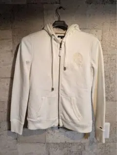 TOMMY HILFIGER フルジップパーカー S ホワイト