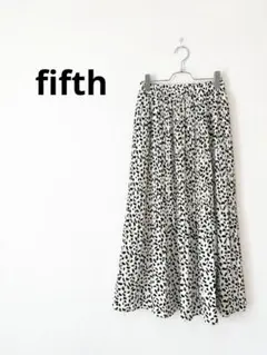 【美品】fifth フィフス　ロングプリーツ柄物スカート