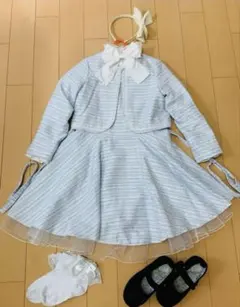 キャサリンコテージ エニィファム　130 入学式　女の子　ワンピース・靴セット