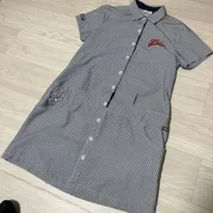 FILA GOLF フィラゴルフ　ウェア　シャツワンピース　ストライプ　ロゴ