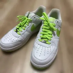 NIKE AIR FORCE 1 ホワイト ネオングリーン　箱無しのサムネイル