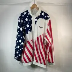 Reebok アメリカ国旗デザイン ナイロンジャケット