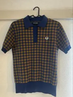 最終値下げ FRED PERRY 半袖 ニット ポロシャツ チェック レディース