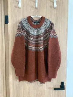 ニコアンド　ニット　赤　メンズMサイズ