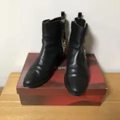 卑弥呼　ベルトショートブーツ　豹柄　22