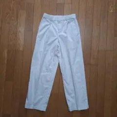 UNIQLO タックワイドパンツ(コットン) XS オフホワイト