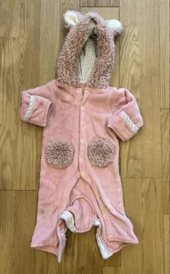 【値下げ中】うさぎフード付きカバーオール　70