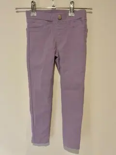 ジーユー（GU）KIDS のびのびレギンスパンツ/ストレッチロングパンツ 紫