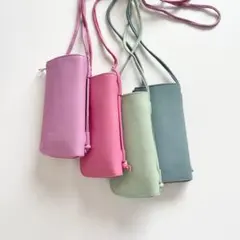 ayakawasaki ラムレザー フォンウォレット ピンク ショルダー 財布 
