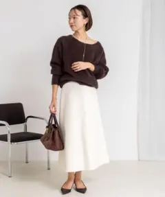 新品未使用　NOLLEY'S ウォッシャブルダンボールフレアスカート　36サイズのサムネイル