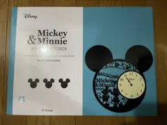 ディズニー　ミッキー&ミニー　シルエットクロック