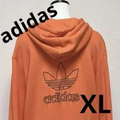 アディダス　プルオーバーパーカー　トレフォイル刺繍ロゴ　メンズLLサイズ
