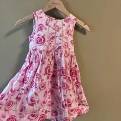 ローラアシュレイ　ドレス　ワンピース　ノースリーブ　バラ　花柄　ピンクのサムネイル