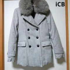 ICB アイシービー ウール ダウンコート アウター ダウン Sサイズ グレー