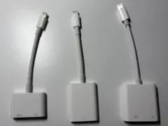 AppleLightning変換アダプタセットHDMI,USB,SD 3点セット