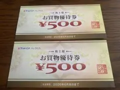 YAMADA ヤマダ電機　お買物優待券 ¥500、2枚