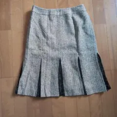 COMME CA ISM ツイード フレアスカート M
