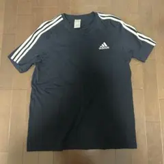 現行 adidas 半袖 ネイビー