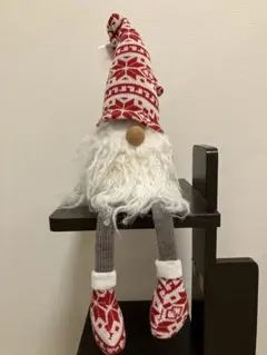 クリスマス飾り 座るサンタ人形