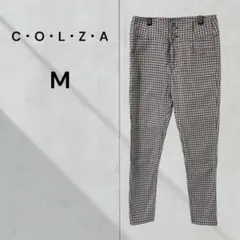 コルザ ギンガムチェック スキニーパンツ M グレー　春