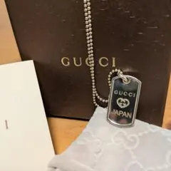 社外チェーン】GUCCI ダブル ドッグタグ プレート ネックレス シルバー