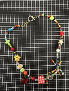 カラフルビーズネックレス　多系統