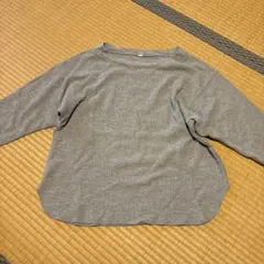 七分袖　ワッフル　トップス　Mサイズ