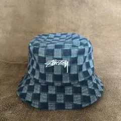 STUSSYオールドステューシー チェック柄 バケットハット USA製 - メルカリ