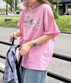 パウダー半袖T ピンクのサムネイル