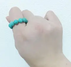 ターコイズ/シンプルリング/フリーサイズ