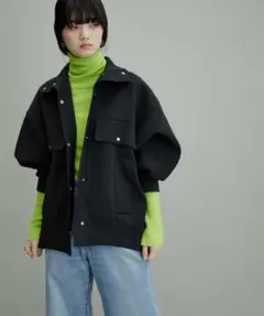 ADAM ET ROPÉ FEMME【WEB限定】スムースニットブルゾン