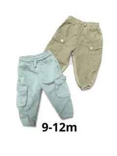ZARA 9-12ヶ月 カーゴパンツ 2点セット　80cm