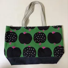 春名芙蓉　果実柄 トートバッグ グリーン
