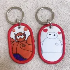 ディズニー タグキーホルダー ベイマックス 刺繍デザイン　2点セット