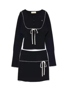 andmary】Luca stitch tops black - メルカリ