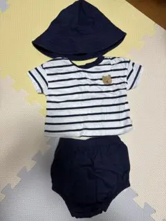ストライプ クマ ベビー GAP セット 帽子 上下 バケットハット
