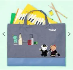 新品 ファミリア familiar JAL 限定デニム　バッグ　飛行機　NY